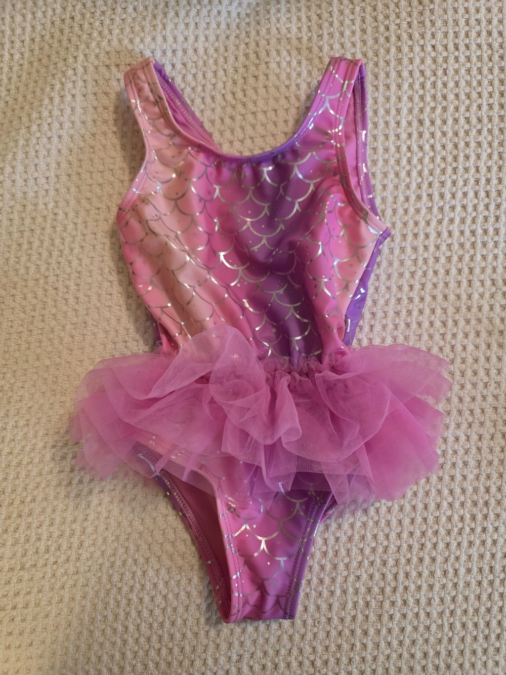 Wonder nation Pink & Purple Mermaid Swimsuit - Toddler Sz 3T